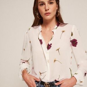 Reformation Arlington top in Gardenia (Small)